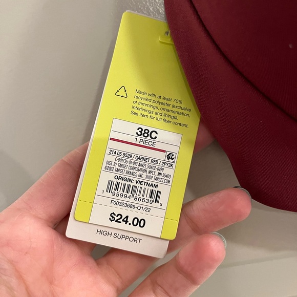 All In Motion NWT High Support Sports Bra 38C - Picture 7 of 10